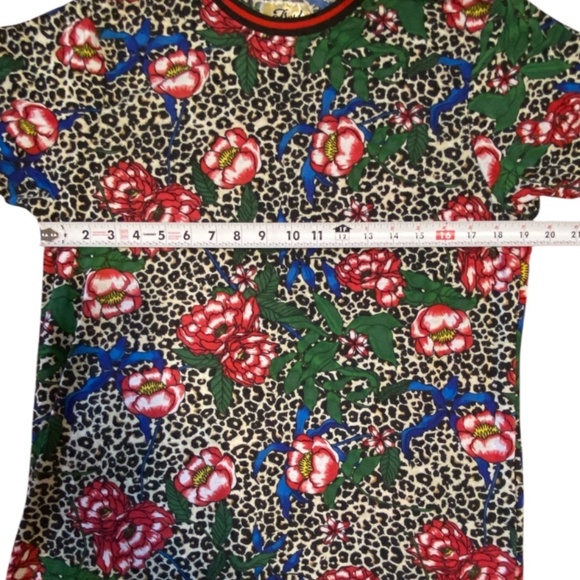 Fresh Prints of Bél-Air floral leopard print tshirt. Sz M - Picture 11 of 15